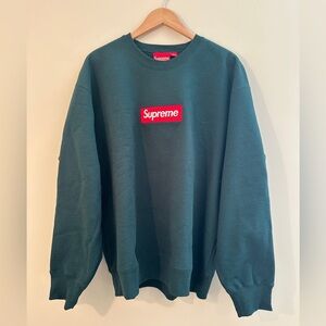 Supreme Box Logo Crewneck - Pine Green - Size XL